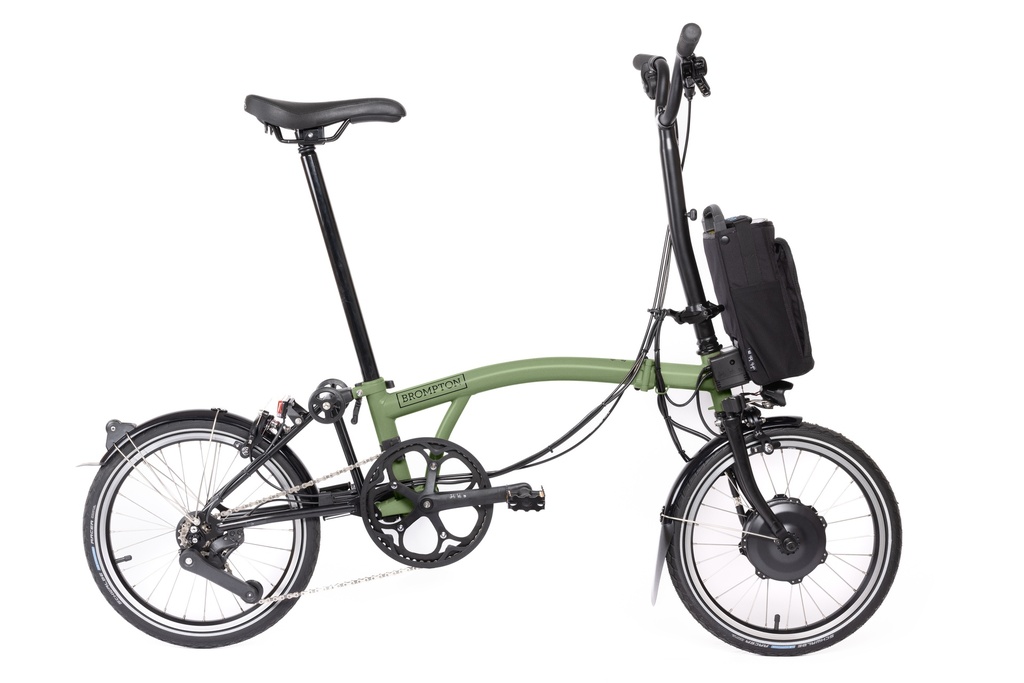[000000000276] BROMPTON C Line Electric | 4 Speed | Y25 (Matcha Groen, H-type, Sans porte bagage)