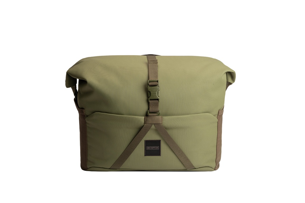 [000000019768] BROMPTON Rolltop Bag Large  (Olive Green)