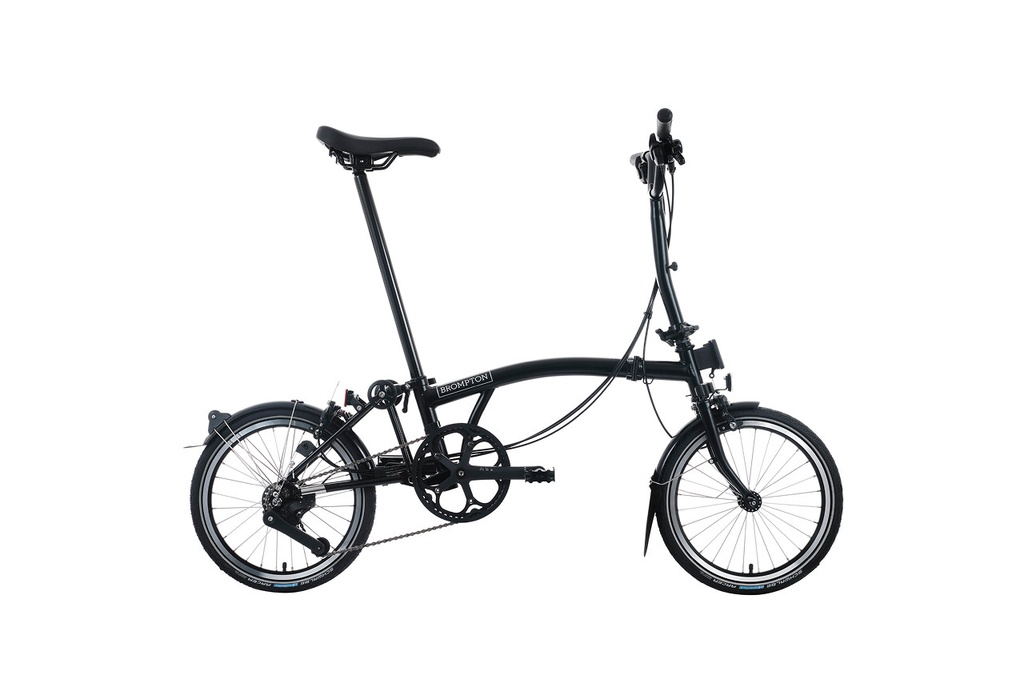 [000000022860] BROMPTON C Line 12 Speed with Roller Frame (Zwart Matt, H-type, Sans Dynamo, Sans porte bagage)