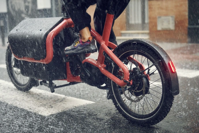 Riese & Müller Carrie2 cargo bike serviced by the KOMUT Bikes workshop