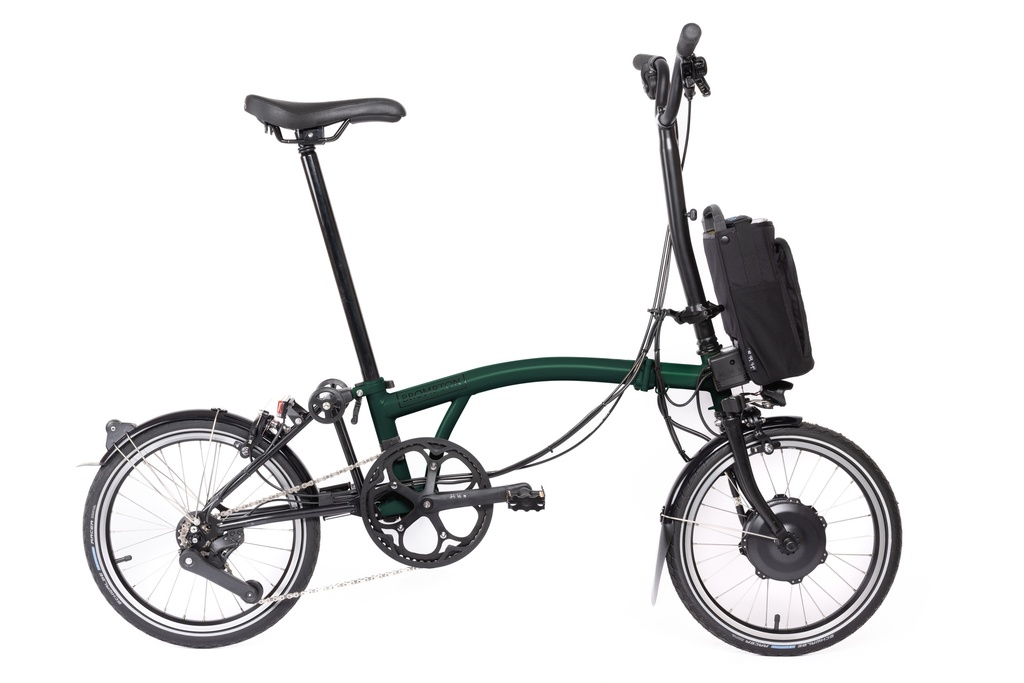 [000000000279] BROMPTON C Line Electric | 4 Speed | Y25 (Racing Green, H-type, Avec)