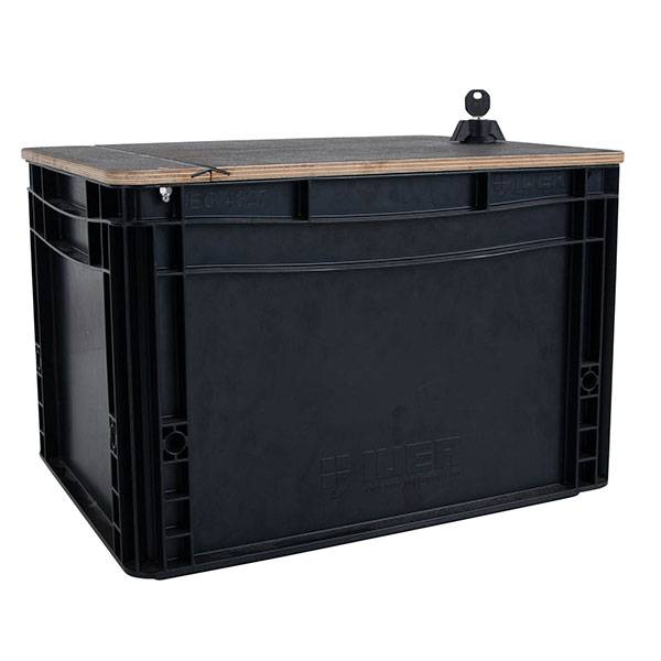CHIKE Caisse de transport "Eurobox" droite, avec couvercle, verrouillable
