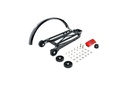 BROMPTON Porte-bagage kit complet avec 4 roulettes + garde-boue + orifices de 6mm Noir
